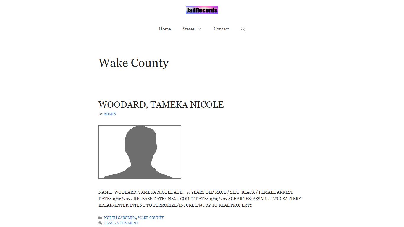 Wake County Arrest Records